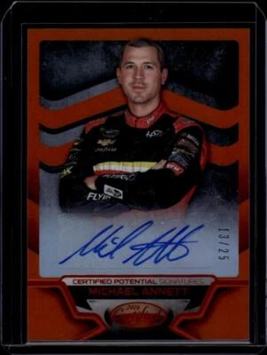 2016 Panini Certified Potential Signatures Mirror Orange #21 Michael Annett /25 - Image 1 of 2