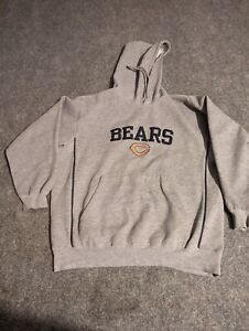 Chicago Bears Hoodie Mens( L) Gray Long Sleeve Sweatshirt NFL Fleece Logo