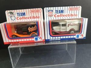 MATCHBOX MLB-90-1/22  BALTIMORE ORIOLES + PHILLIES  x 2 FACTORY SEALED BOXED - Picture 1 of 9