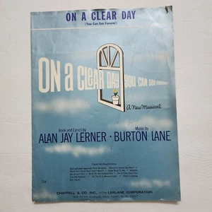 On A Clear Day You Can See Forever 1966 Sheet Music Vintage - Picture 1 of 6