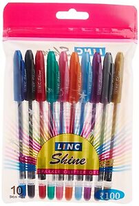 NEW XTRA SPARKLE GLITTER GEL 10 COLOR PEN SET WITH LOWEST SHIPPING CHARGES
