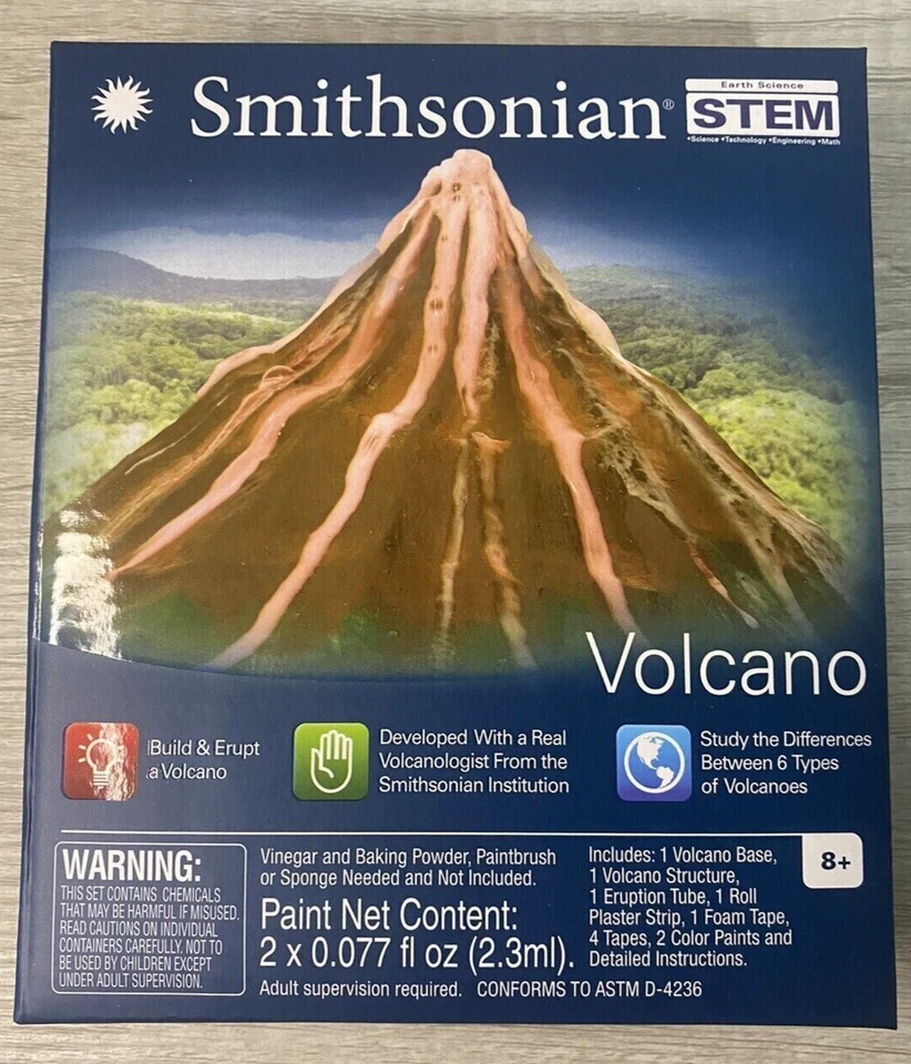 Two Smithsonian STEM Earth Science Build & Erupt a Volcano Kits Ages 8 51851