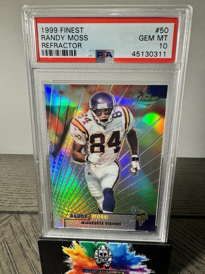 Topps Finest Randy Moss Refractor #50 1999 PSA10 ¡Pop 13! Foto 1 de 2