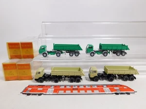 4X Wiking H0 1:87 677 Kipper/Hinterkipper Sattelzug/SZ MB Mint+Box #CZ226-0,5 - Foto 1 di 5