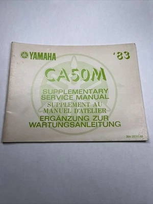 YAMAHA CA50M ERGÄNZUNG ZUR WARTUNGSANLEITUNG SERVICE MANUAL B0342 - Bild 1 von 4