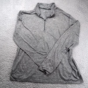 Nike Running Dri-Fit Men XXL 2XL Quarter Zip Pullover Gray Reflective Mock Neck - Picture 1 of 12