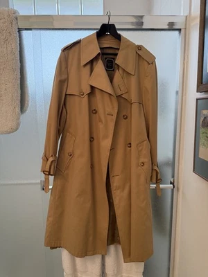 Christian Dior Gleneagles Trench Coat Wool Lined Tan Beige 44 Regular ￼ - Image 1 of 4