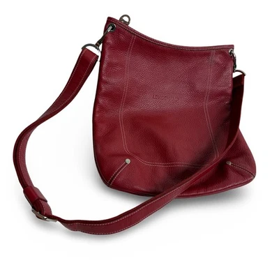 Longchamp Bag Crossbody Shoulder Messenger Leather Red - Image 1 of 4