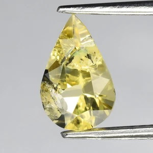 💎 1.21ct 9.7x6.2mm Pear Natural Greenish Yellow Scapolite - Tanzania Gemstone - Picture 1 of 4