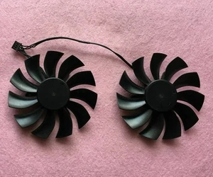 Paar Lüfter Kühler Lüfter für EVGA GTX 950 960 970 980 GTX 980Ti PLA09215B12H 87mm - Bild 1 von 4