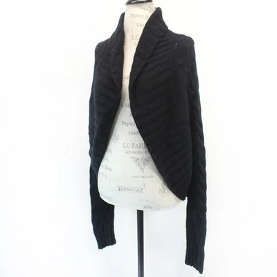 Cárdigan Suéter VINCE Frente Abierto Lana Cachemira Tejido con Cable Minimalista Acogedor L Foto 1 de 4