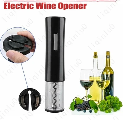 Abridor de Botellas de Vino Eléctrico, Sacacorchos Automático con Cortador de Lámina Tapón Vertedor Foto 1 de 3