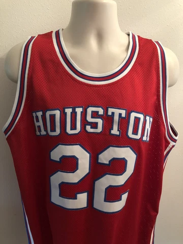 Vintage Houston Rockets Clyde Drexler Adidas Jersey Red Large 48 Cover