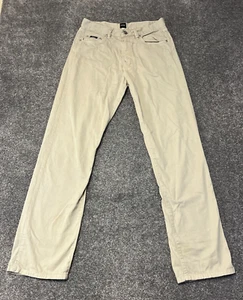 Hugo Boss Mens Chinos Straight Leg Regular Beige Vintage Arkansas W30 L34 * - Picture 1 of 15