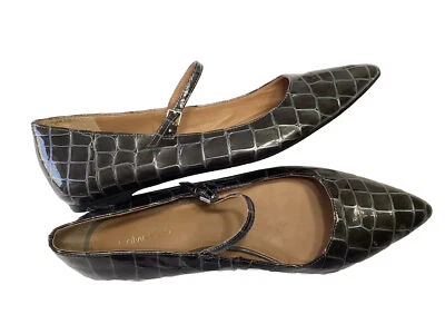 *Zapatos planos Calvin Klein Gracy talla 7,5 M charol Mary Jane gris Foto 1 de 4
