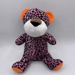 Peluche A&A Global Rosa Leopardo Orejas Naranja Guepardo Manchado 10 pulgadas - Imagen 1 de 7