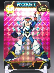 MEGA MAN X CARD DASS TCG CAPCOM BANDAI 1993 JAPAN Rare No.1 F/S - Picture 1 of 12