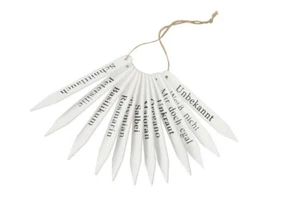 Kräuterstecker Kräuterschilder Holz weiß L 14 cm  zum Stecken 12 Stück - Bild 1 von 2