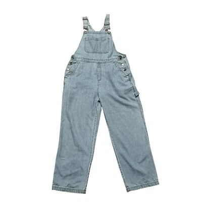 Crazy Horse Denim Bib Overalls Liz Claiborne One Piece Carpenter Jeans Jumpsuit - Image 1 of 4