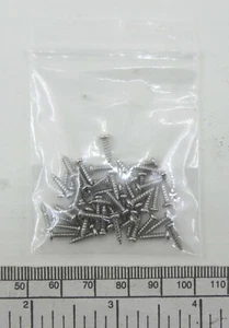 Self-Tapping Screws - 2 X 8 Mm - Nickel Plated - Round Head (Phillips) - Pk.50 - Picture 1 of 4