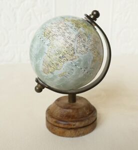 Mini Globus Antik Look Maritim Dekoration Weltkugel Atlas Weltkarte Nostalgie