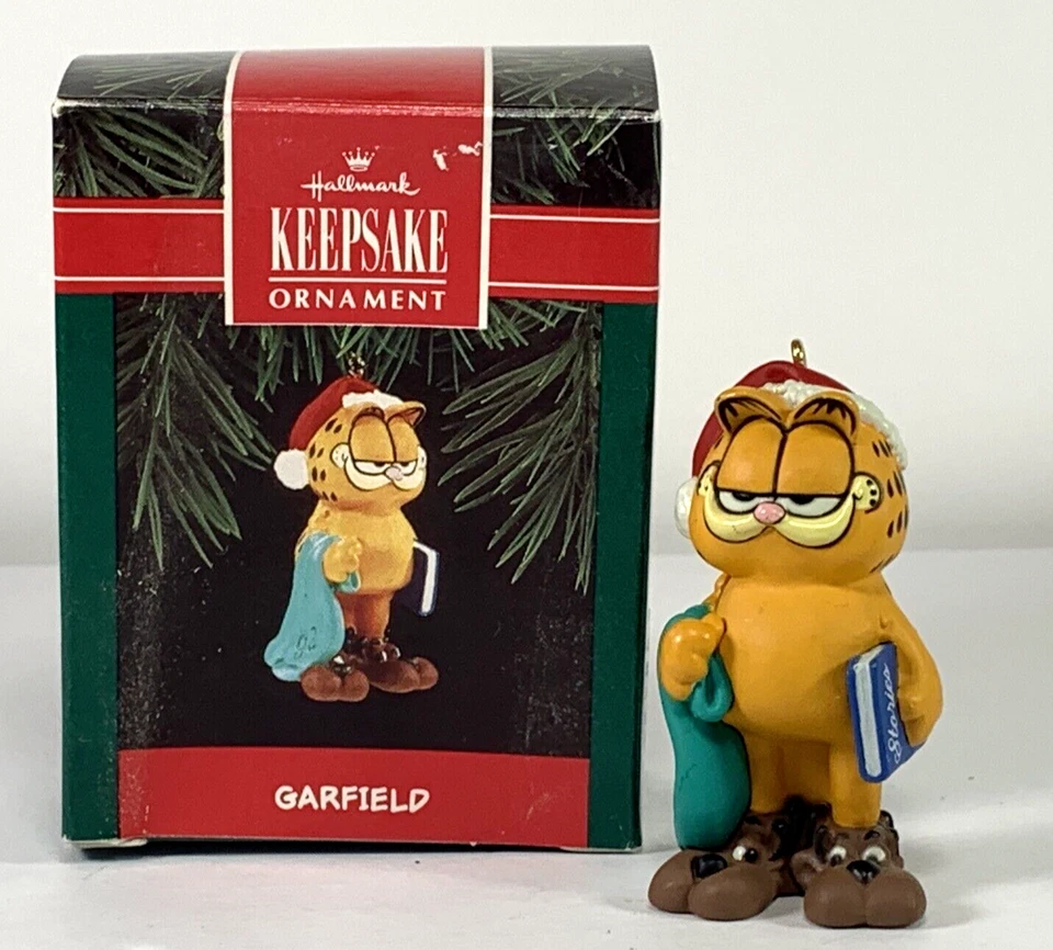 Vintage Hallmark Baby’s First Christmas-Tesdy Bear Tree Ornament-1990-Candy Cane