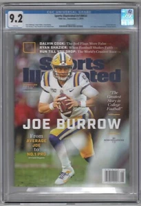 Joe Burrow SPORTS ILUSTRADO Primera Cubierta FC 2 de diciembre de 2019 Quiosco CGC 9.2 - Imagen 1 de 2