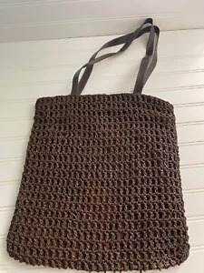 Enzo Angeolini Chrochet Houlder Handbag Casual Brown Boho Festival - Picture 1 of 3
