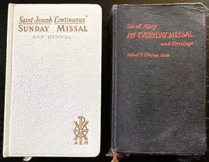 2 Missals- Saint Mary My Everyday Missal / Saint Joseph Continuous Sunday Missal - Picture 1 of 12