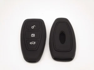 SCHLÜSSELHÜLLE COVER FORD SILIKON FIESTA FOCUS KUGA C MAX MONDEO GUMMI Schwarz - Bild 1 von 1