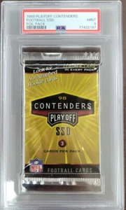 1998 PLAYOFF CONTENDERS FB HOBBY PACK PEYTON MANNING? MOSS? ROOKIE RC PSA 9 - Picture 1 of 2