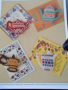 Teapot Fridgies Plastic Canvas Pattern -1995 Annie's - Magnets - Picture 1 of 3