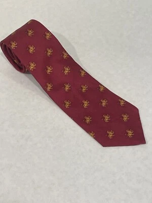 Smithsonian Institution Burgundy / Gold Sea Shell Men's Necktie  - Изображение 1 из 4