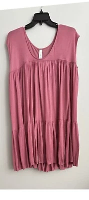 Nuevo Vestido túnica Free People FP playa en capas rosa un cuerpo de gran tamaño hada caprichoso Foto 1 de 4