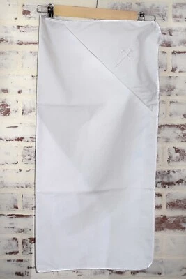 Petit Ami White Batiste Hooded Blanket with Embroidered Cross - Image 1 of 3