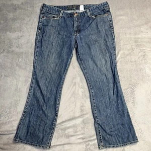 Eddie Bauer Damen Jeans Größe 16P Boho Hippie Biker Grunge Used Boot Cut - Bild 1 von 10