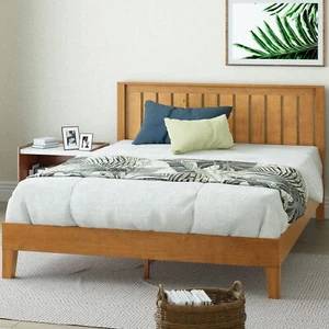 ZINUS Alexis Deluxe Wood Platform Bed Frame with Headboard Wood Slat Support - Picture 1 of 5