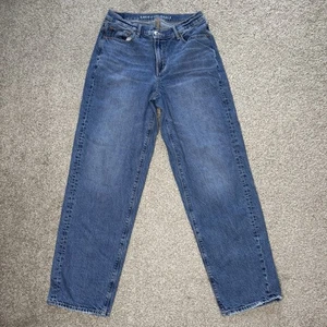 Jeans donna American Eagle Baggy taglia 10 (28x32) gamba dritta blu denim - Foto 1 di 13