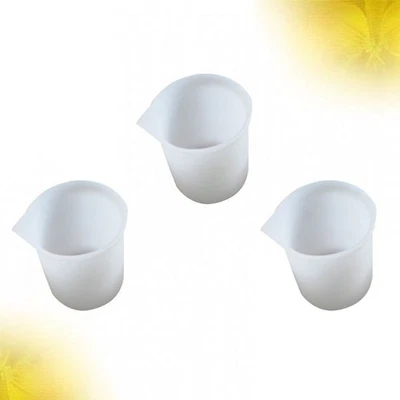  3PCS 100ml Graduated Measuring Cups Reusable Silicone Measuring Tools Liquid - Image 1 of 4