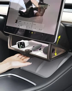 Unter Bildschirm Aufbewahrung Organizer für Tesla Model Y Model 3 Zubehör (inklusive... - Bild 1 von 9