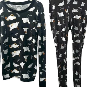 Old Navy Kid's Halloween Dog Ghost Cotton Pajamas in Size XL - Picture 1 of 12