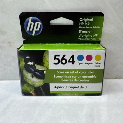 Paquete combinado de cartuchos de tinta color amarillo cian magenta original HP 564 CADUCADOS Foto 1 de 4