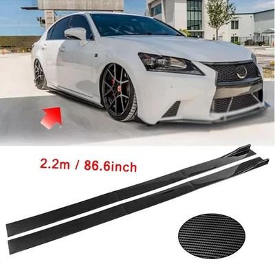 Carbon Fiber 86.6inch Side Skirt Extensions Rocker Panel For Lexus GS350 GS450h Foto 1 de 4