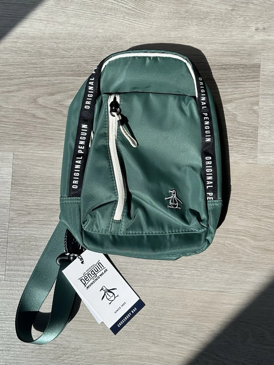 Original Penguin Unisex Fanny Pack - Crosshatch Fabric Waist Bag With Zip Compartments
