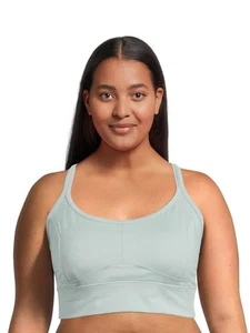 Avia Women's Plus Size Low Impact Corset Seamed Sports Bra - Green, 1X - Picture 1 of 1