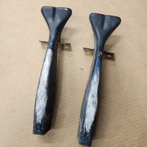 C4 Corvette Front Bumper SKID PLATE Brackets Set Pair Lh & Rh OEM 84-90 GOOD - Foto 1 di 3