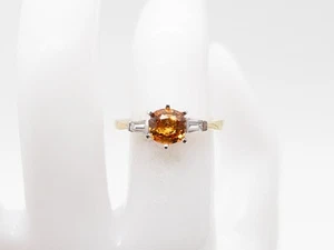 SELTEN 7000 $ 2ct natürlicher Padparadscha Saphir VS G Diamant 18k Gelbgold Ring - Bild 1 von 8