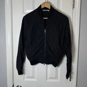 Giacca Bomber Vince Donna Rimpicciolita Crop Taglia S Nero - Foto 1 di 6