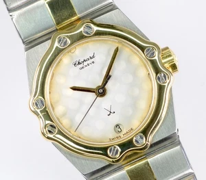 Reloj Chopard St Moritz Ref 8024 cuarzo mujer 24 mm bicolor oro 18k esfera golf raro - Imagen 1 de 12