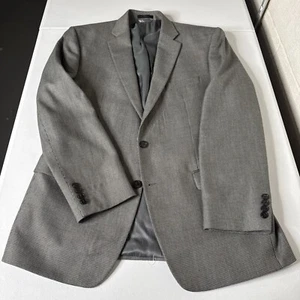LAUREN RAPLH LAUREN Etiqueta Negra Gris Mezcla Poliéster Abrigo Deportivo Traje Chaqueta 44L - Imagen 1 de 16